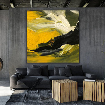 Bold 48x48 inch Large Contemporary abstract modern Painting MADE TO ORDER