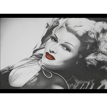 Framed, Rita Hayworth 1943 by Karl Black, 18"x12"