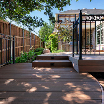 Custom Multi-Level AZEK® Deck with Stone Pool Deck & Sun Deck