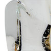 Modern Art Glass Chunk Block Bookends Clear Bubbled Seeded Iceberg Sculpture