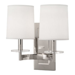 Robert Abbey Alice Double Sconce Polished Nickel - Wall Sconces