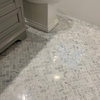 Carrara Marble Herringbone Mosaic Venato Carrera Tile Polished 1x2, 1 sheet