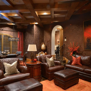 Entertainment Media room Southlake Texas by Carrie Maniaci, M2 Design Group