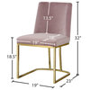 The Josephine Velvet Dining Chair, Pink and Gold (Set of 2)