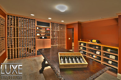 Inspiration for a modern wine cellar remodel in Seattle