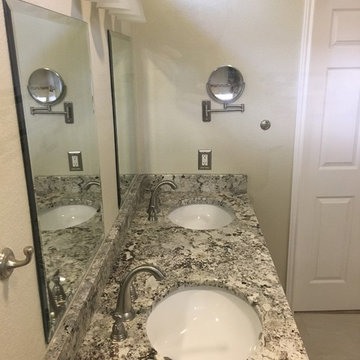 MASTER BATHROOM - Complete Remodel 12 x 24 Tile, Vanity, Alaska White Granite