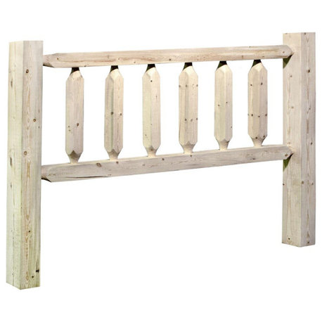 Homestead Collection Queen Headboard, Clear Lacquer Finish