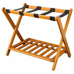 Stony Edge - Stony-Edge Luggage Rack, Honey Oak - Find the perfect place to store suitcases, bags, backpacks and more with this deluxe folding luggage rack from Stony-Edge.