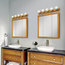 5-Light Vanity Light, Honey Oak