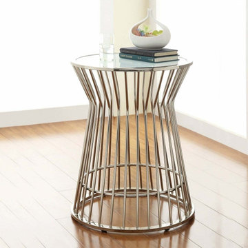 Modern Glass and Lucite Side End Tables