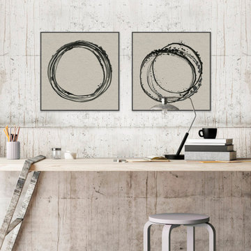 Uneven Circle Diptych
