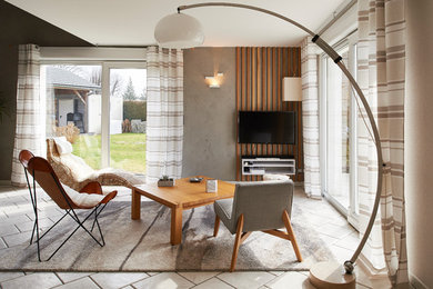 Design ideas for a contemporary living room in Dijon.