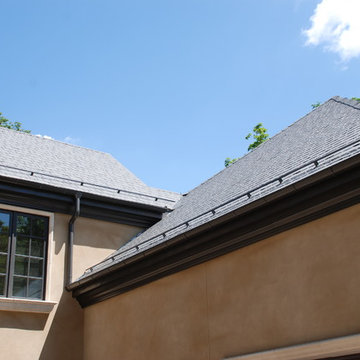 aluminum half round seamless gutters, heat cables ice melting leaf protection