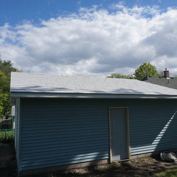 Garage built and Metal roof installation in Minneapolis, MN