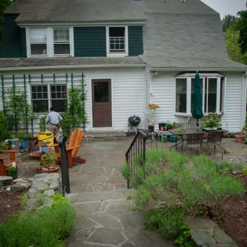 Before and After images of new garden installations