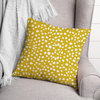 Yellow Painted Spots 18x18 Spun Poly Pillow