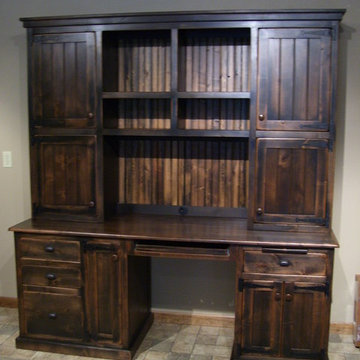 Rustic Alder Home Office Computer Desk