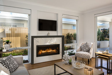 Minimalist living room photo in Other