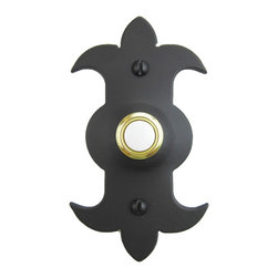 Bushere & Son Iron Studio Inc. - Classic Fleur De Lis Iron Doorbell Cover SD2, Bronze, Silver - Doorbells And Chimes