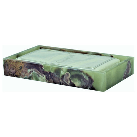 Mytus Collection Guest Towel Tray, Whirl Green Onyx