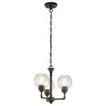 Kichler Lighting - Kichler Lighting 43992OZ Niles - Three Light Convertible Chandelier - Canopy Included: TRUE Shade Included: TRUE Canopy Diameter: 5.00* Number of Bulbs: 3*Wattage: 100W* BulbType: A19 Medium Base* Bulb Included: No