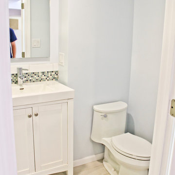 Jefferson Park Basement Remodel - new full bathroom and laundry room