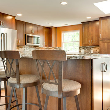 Warm transitional Kitchen Remodel Burke, VA