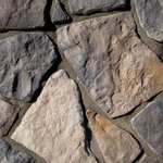 Mountain View Stone - Field Stone, Rustic, Sample - Mountain View Stone field stone rustic is a classic natural stone profile. The authentic rugged character captured in this pattern is truly remarkable. The timeless shapes and textures of field stone are reminiscent of stones found on farms across the country. Field stone is also known as random rock and is commonly combined with other patterns such as ledge stone to create an old-style rustic look. Field stone is a stone veneer product measuring 1" to 2" thick and therefore thinner than traditional stone siding for easier, lighter handling. All our manufactured stone veneer products are suitable for interior applications such as stone accent walls or stone fireplaces as well as exterior applications such as stone veneer siding. Mountain View Stone field stone is available in boxes of 10 square foot flats, boxes of 6 lineal foot matching corners, and 150 square foot bulk crates. Samples are available on all of our brick veneer and stone veneer products.