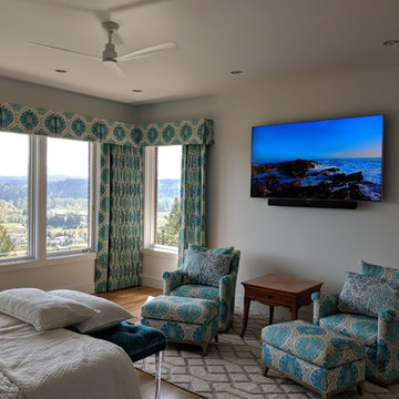 Mounted Bedroom TV with Soundbar