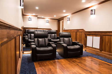 Elegant home theater photo in Seattle
