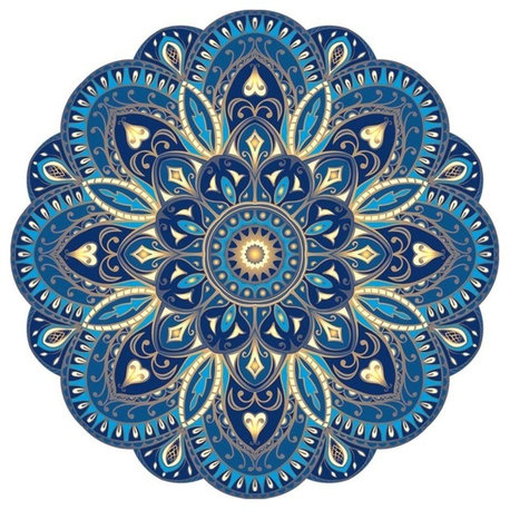 Joyful Soul Mandala Porcelain Swimming Pool Mosaic 30"x30"
