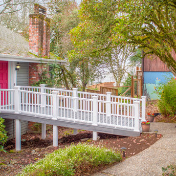 Trex Entry Bridge with TimberTech Handrails