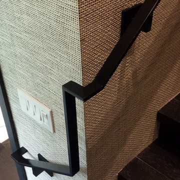 Custom Black Powder-Coat Flat Bar Handrail