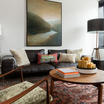 Stella NYC Living Room with Flexform Sofa and Will Klemm Painting