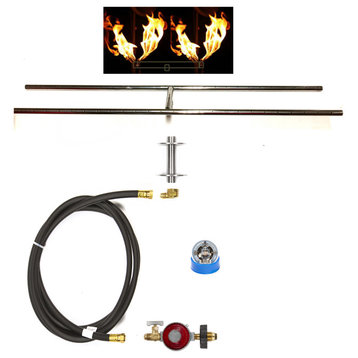 20" Low Profile H Burner and Complete Basic Propane Fire Pit Kit