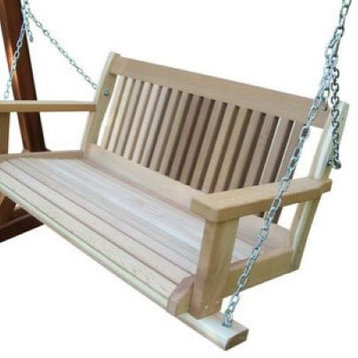 Cabbage Hill Porch Swing, Cedar Tone, Unstained, 5'