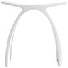 ABST77 Arched White Matte Solid Surface Resin Bathroom / Shower Stool