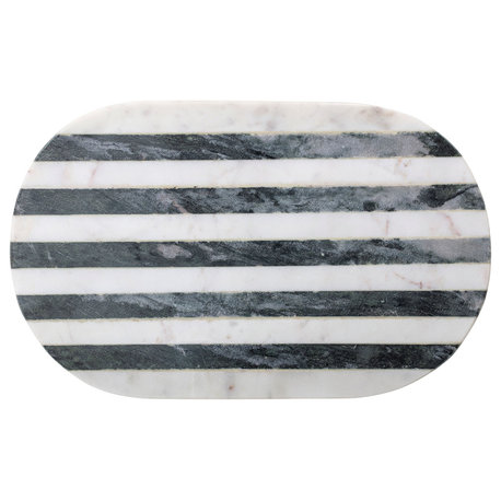 Black/White Striped Marble Cutting Board
