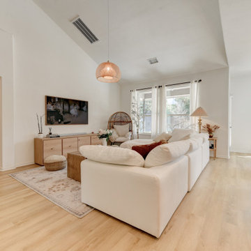 Soho Base | Modin Rigid LVP Collection in Transitional Customer Space | TX
