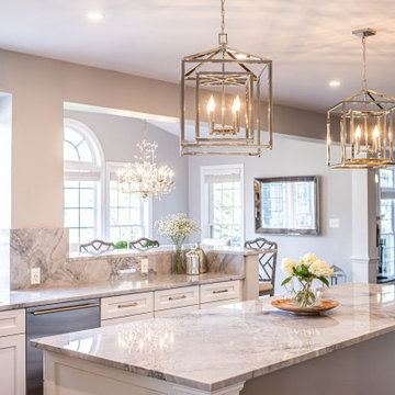 Super White Marble Kitchen