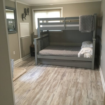Transitional Kitchen & Living Room