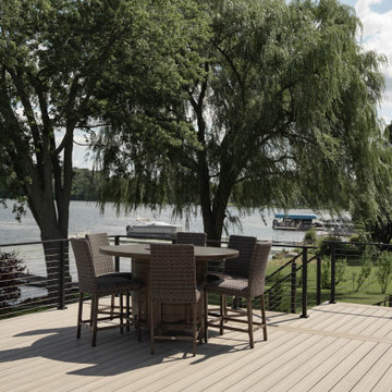 Deck Cable Railing on a Small Lake