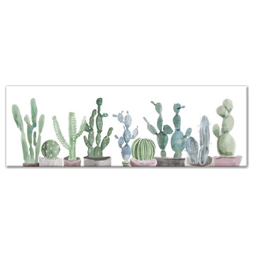 Horizontal Cactus 36x12 Canvas Wall Art