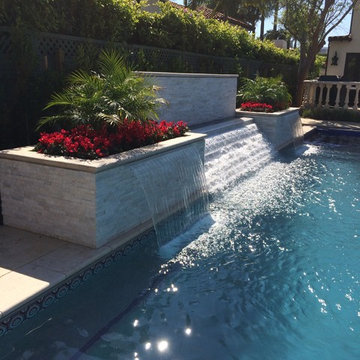 Beverly Hills pool with underwater viewing glass