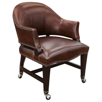 Hooker Furniture GC100-086 Leather Game / Poker Chair - Isadora Nut