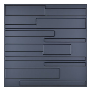 19.7"x19.7" PVC 3D Brick Wall Panels, White, Set of 12, 2