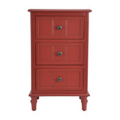 Red 3-Drawer Chest