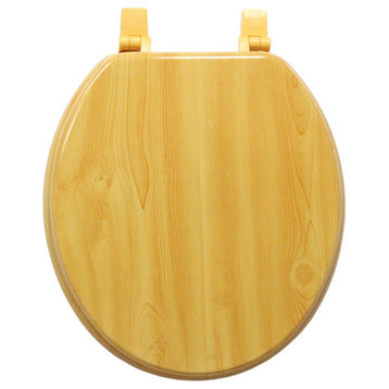 Trimmer Wood Toilet Seat, Natural Walnut