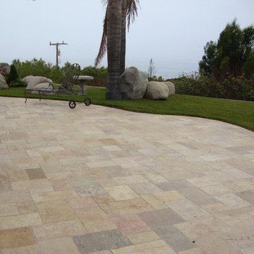 Patio layout showcasing our unique stone elements in architectural settings.