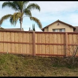 Board on Board with Cap and Trim (Rail Side) - Home Fencing And Gates